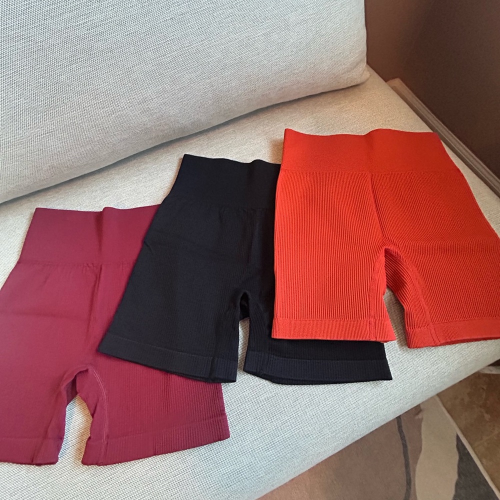Women’s Ribbed Shorts; 3 pairs
